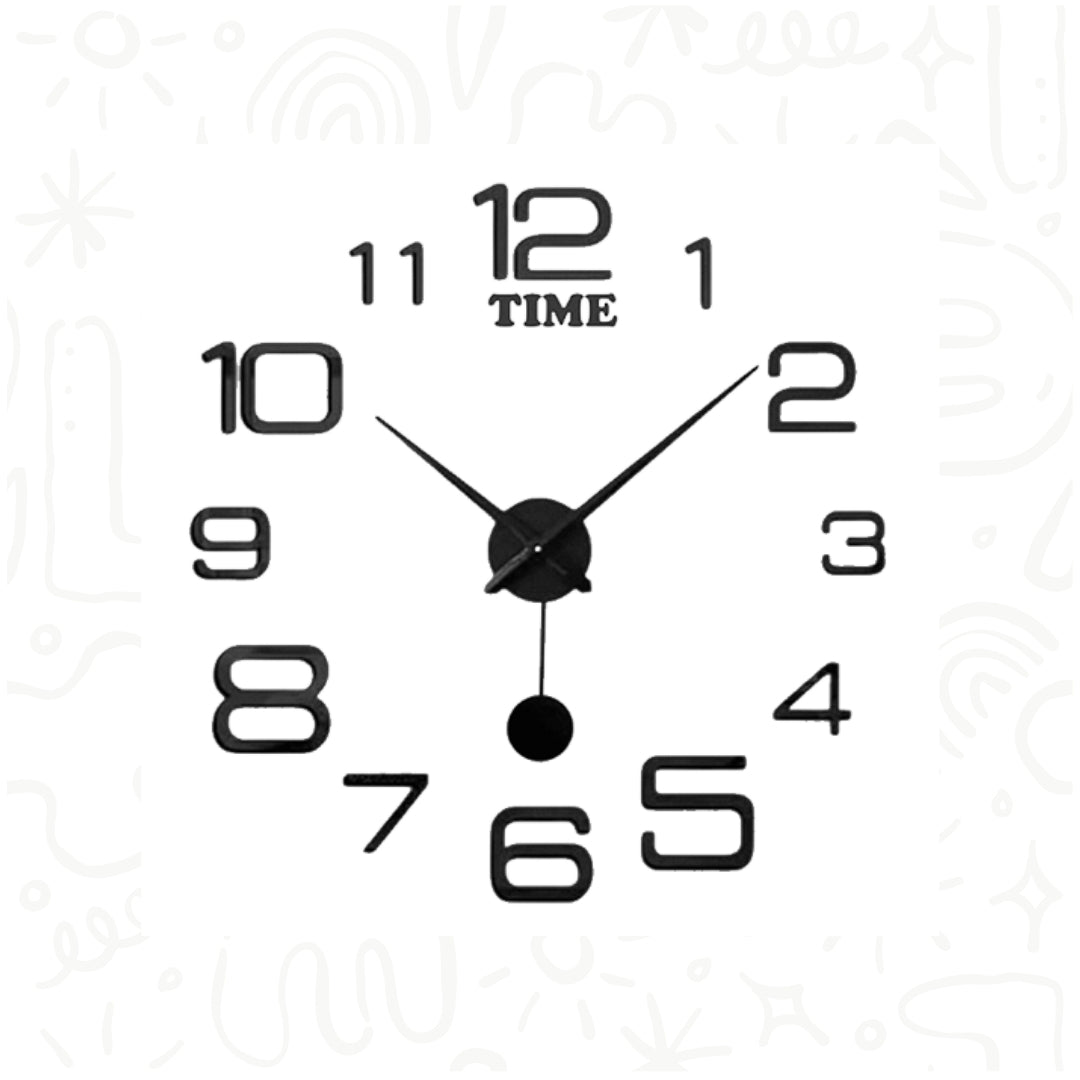 RELOJ PARA PARED ADHESIVO 3D