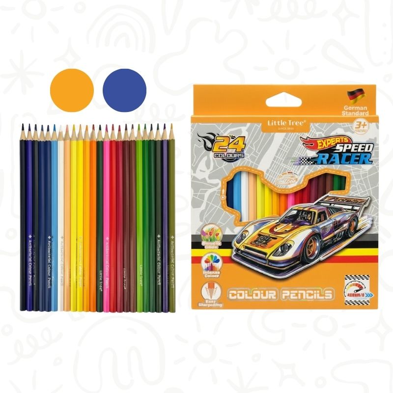 Caja x24 Lápices de Colores Diseño de Carros