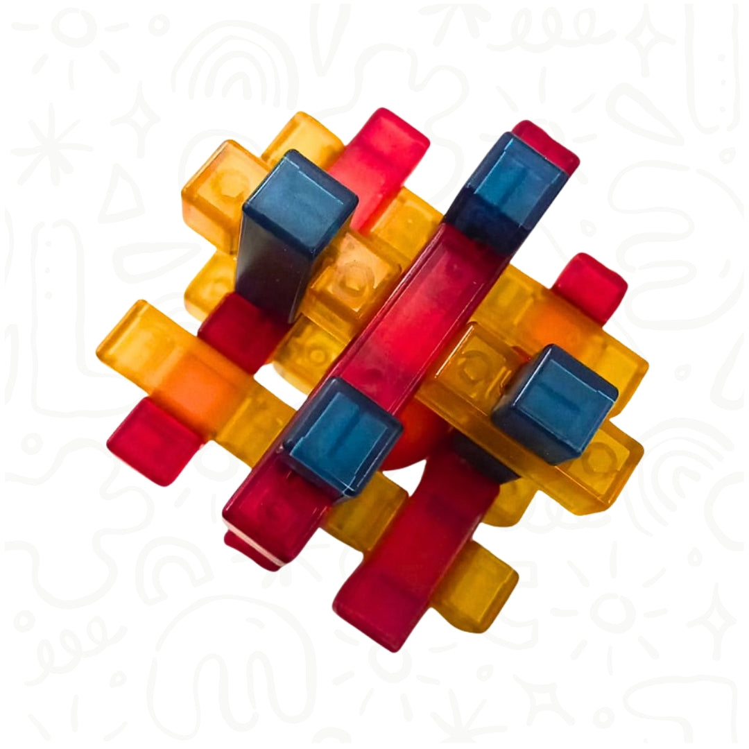 CUBO DESARMABLE COLORES TRANSPARENTES ROMPECABEZAS