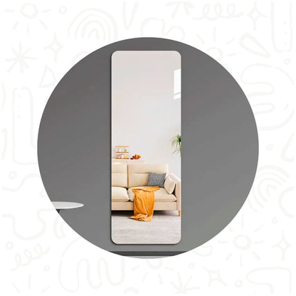 ESPEJO DE PARED ACRÍLICO GRANDE RECTANGULAR BORDE REDONDEADO