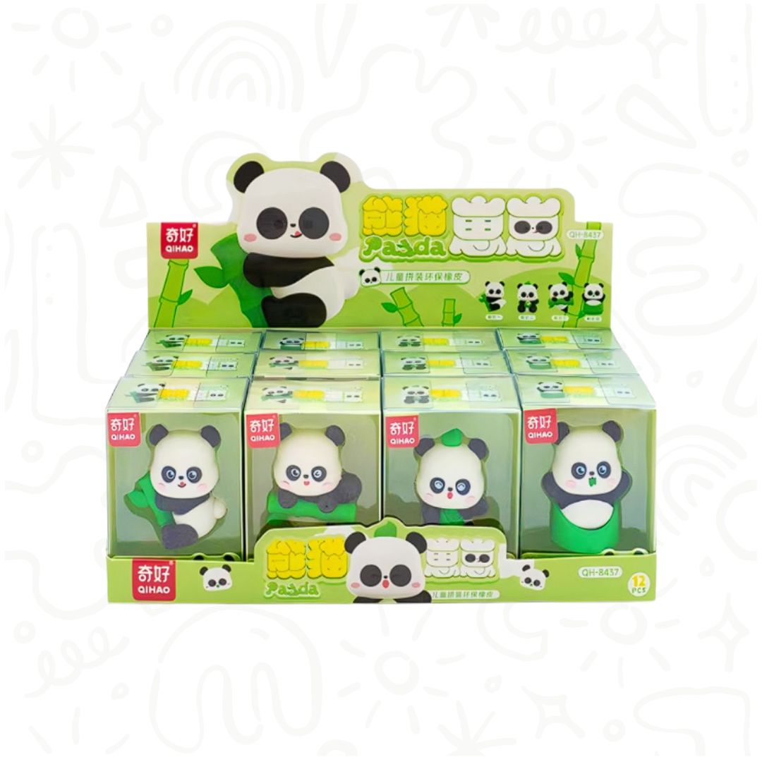 SET DE BORRADOR INDIVIDUAL CON EMPAQUE EN ACETATO Y DISEÑO DE PANDA