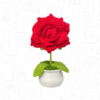 Planta Tejida en Crochet – Flores y Girasoles Decorativos