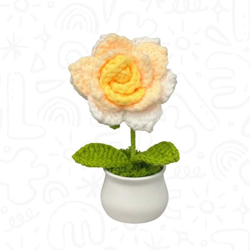 Planta Tejida en Crochet – Flores y Girasoles Decorativos